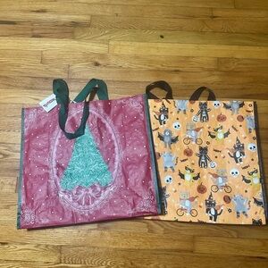 Tj maxx Festive Reusable Tote Bags Set